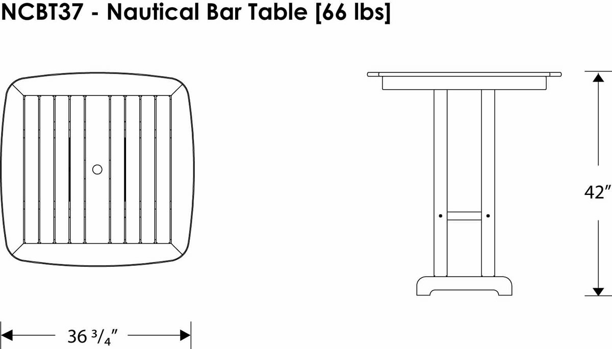 POLYWOOD Nautical Bistro Set