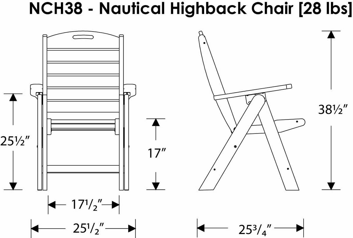 POLYWOOD Nautical High Back Chair