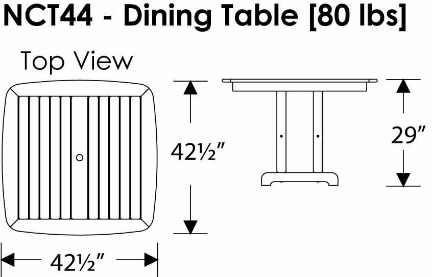 POLYWOOD Nautical 37 in Dining Table