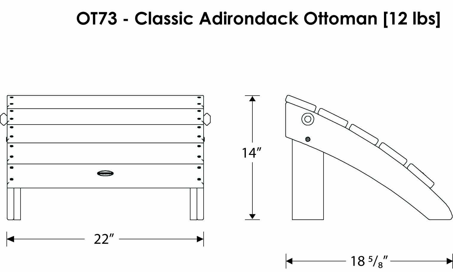 POLYWOOD® Classic Adirondack Ottoman