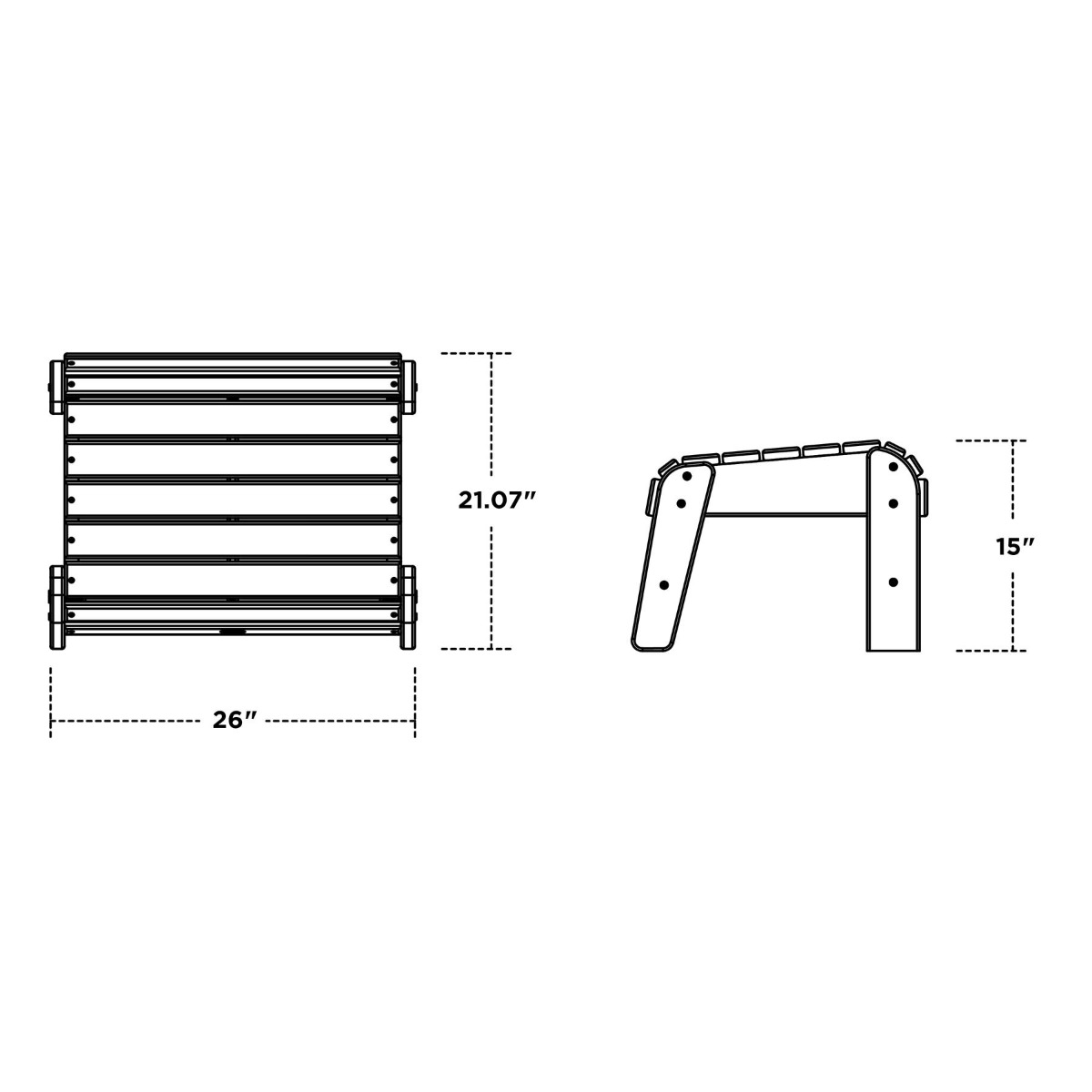 POLYWOOD Grand Adirondack Ottoman