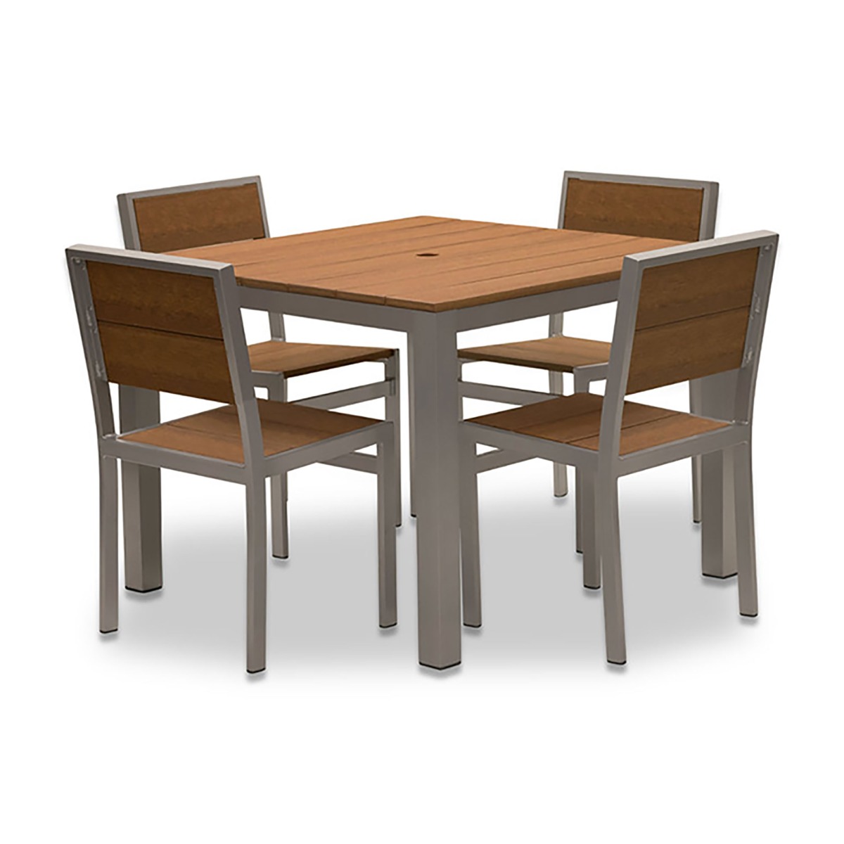 Durogreen Park City Modern Outdoor 40 Square 5 Piece Dining Set