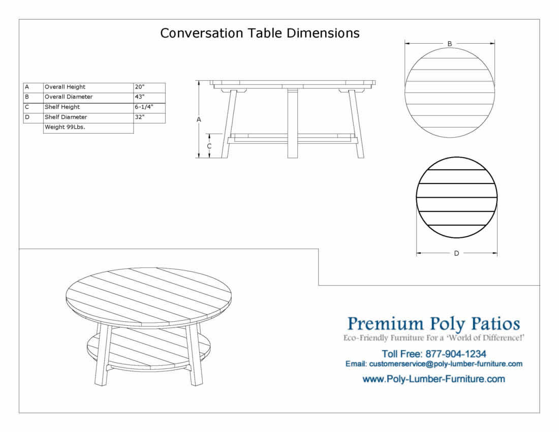 Luxcraft Deluxe Conversation Table