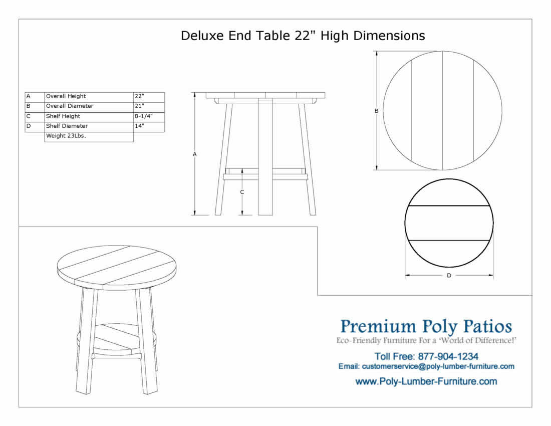Luxcraft Deluxe End Table