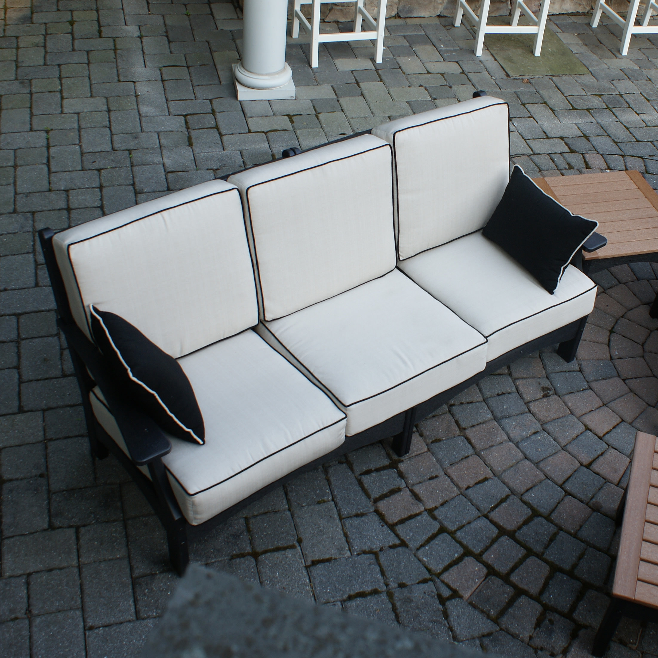 Square Cushions with Black Welting - Pillows sold separately