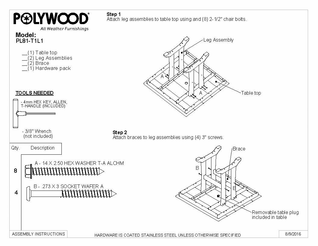 POLYWOOD® Farmhouse 37 Dining Table