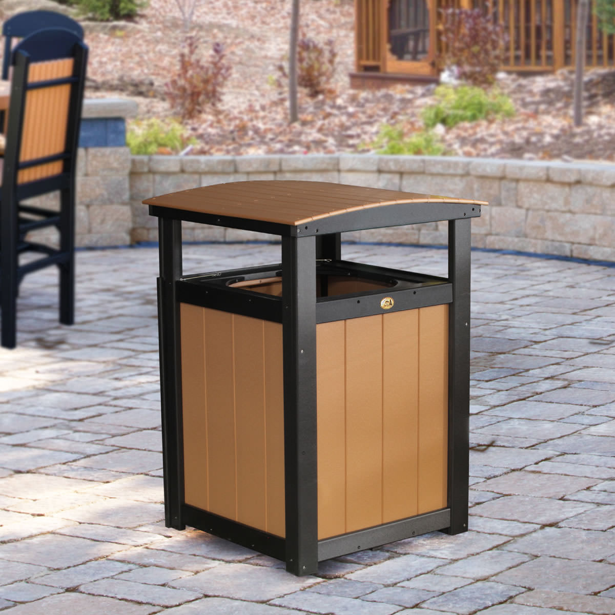 Shown in Cedar on Black