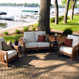 POLYWOOD® 5 Piece Outdoor Living Patio Set