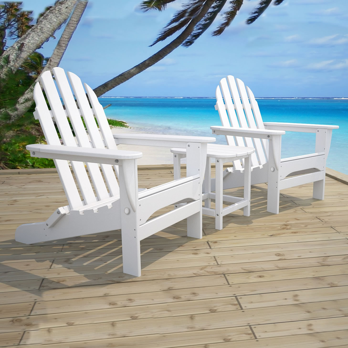 POLYWOOD® Adirondack Bay Seating Set