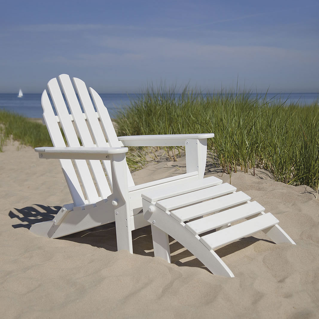 POLYWOOD® Adirondack Chair & Ottoman Set