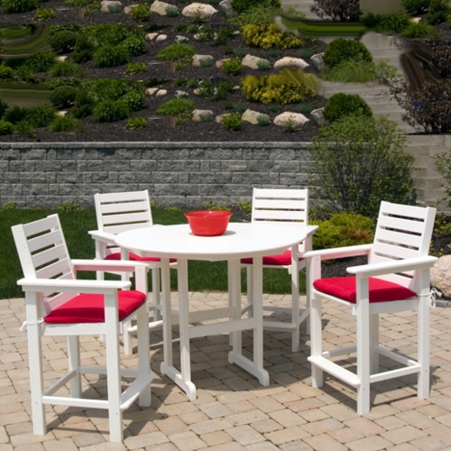 POLYWOOD Captain Counter 25 in Bistro Set