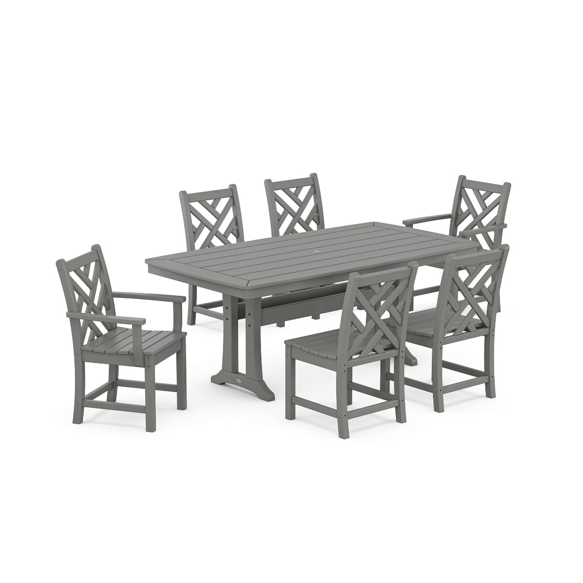 POLYWOOD Chippendale 7 pc Dining Set with Trestle Legs