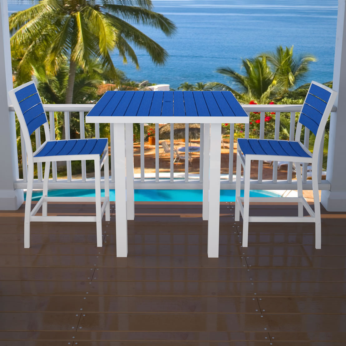 POLYWOOD® Euro 3 Pc. Counter Set