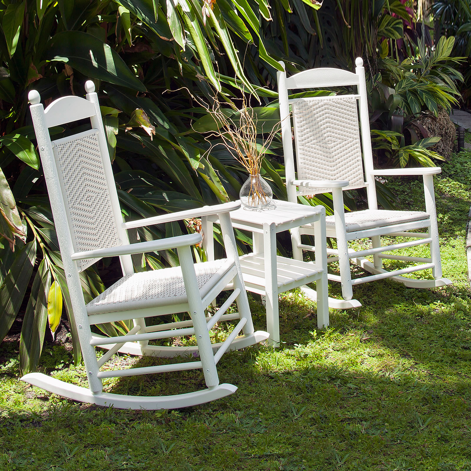 POLYWOOD Two-Shelf Side Table