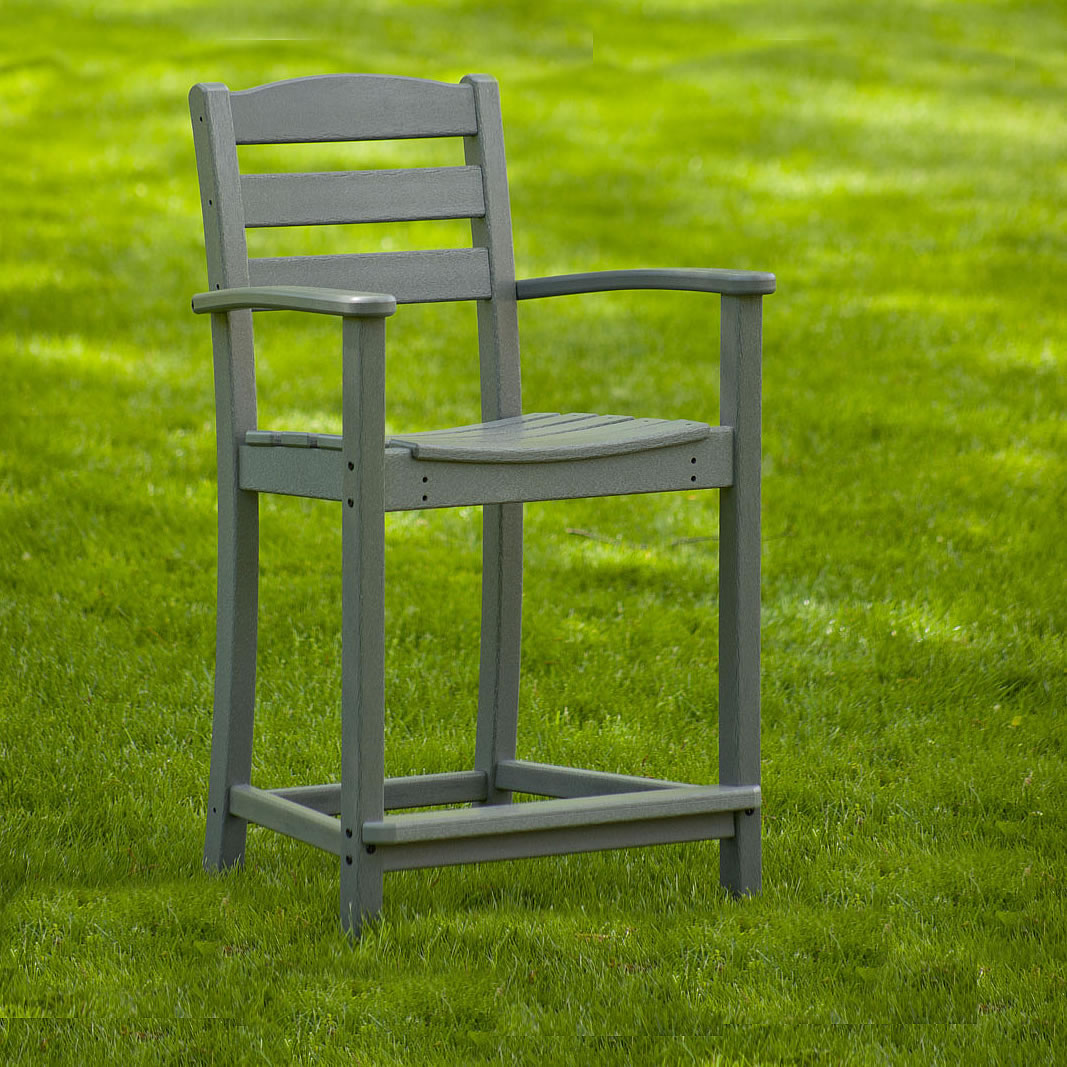 POLYWOOD® La Casa Cafe Counter Arm Chair