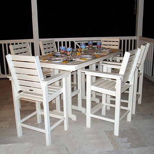 POLYWOOD Nautical 37 x 72 in Counter Table