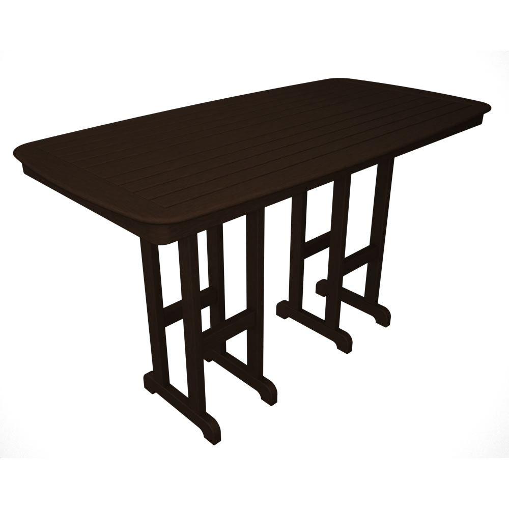 POLYWOOD Nautical 37 in x 72 in Bar Table