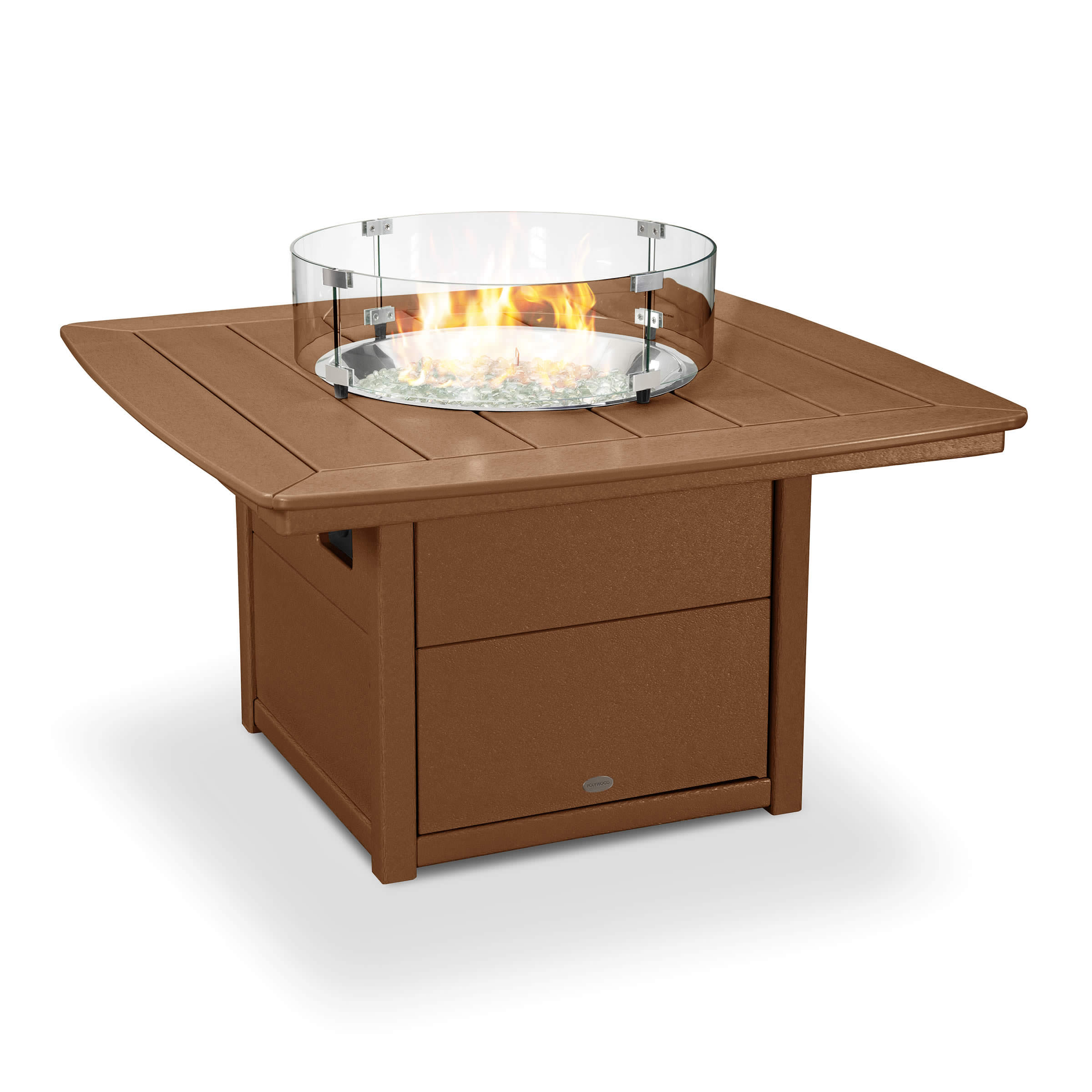 POLYWOOD Nautical 42 in Fire Pit Table