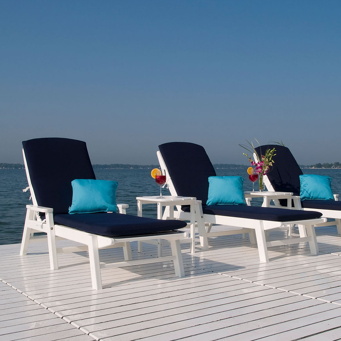 POLYWOOD Nautical Chaise Lounge