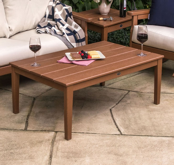POLYWOOD Newport 28 in x 42 in Coffee Table