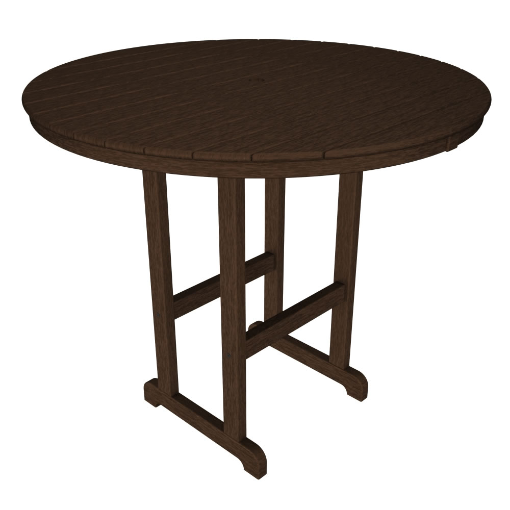POLYWOOD 48in Round Farmhouse Bar Table