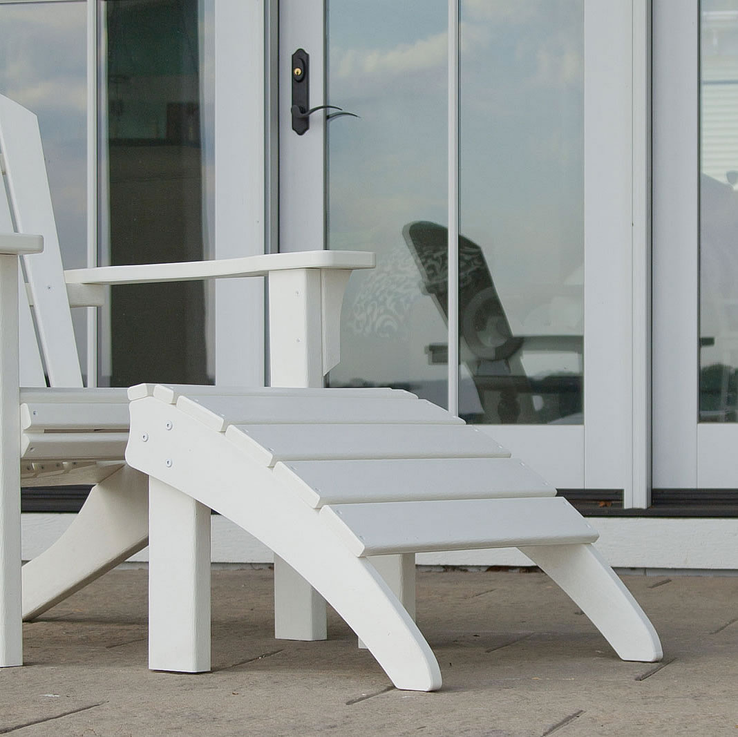POLYWOOD Seashell Ottoman