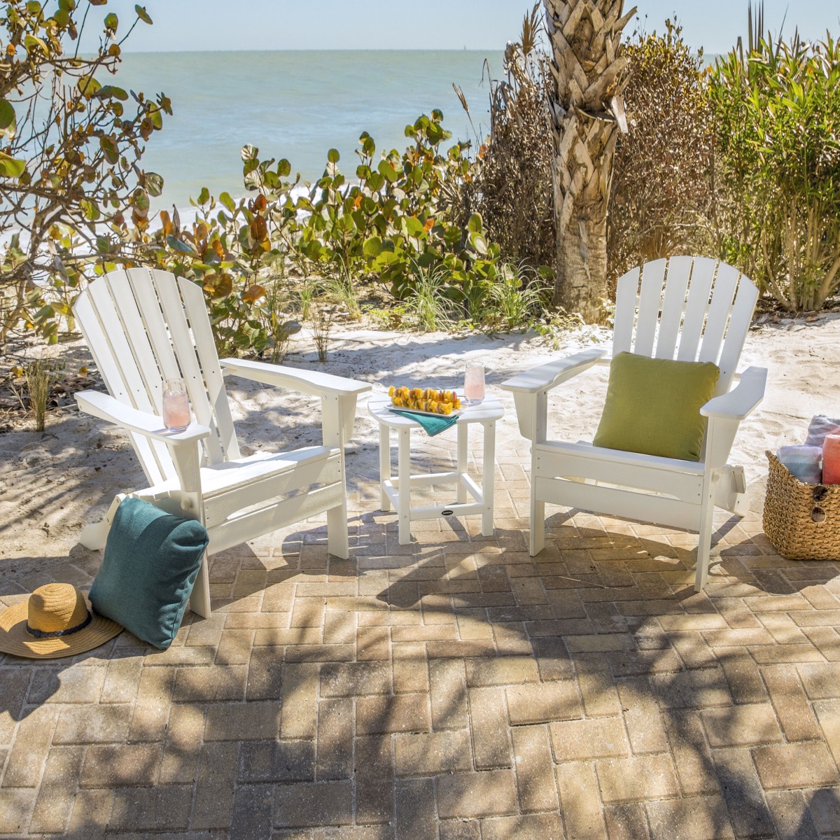 POLYWOOD South Beach 3pc Folding Adirondack Set