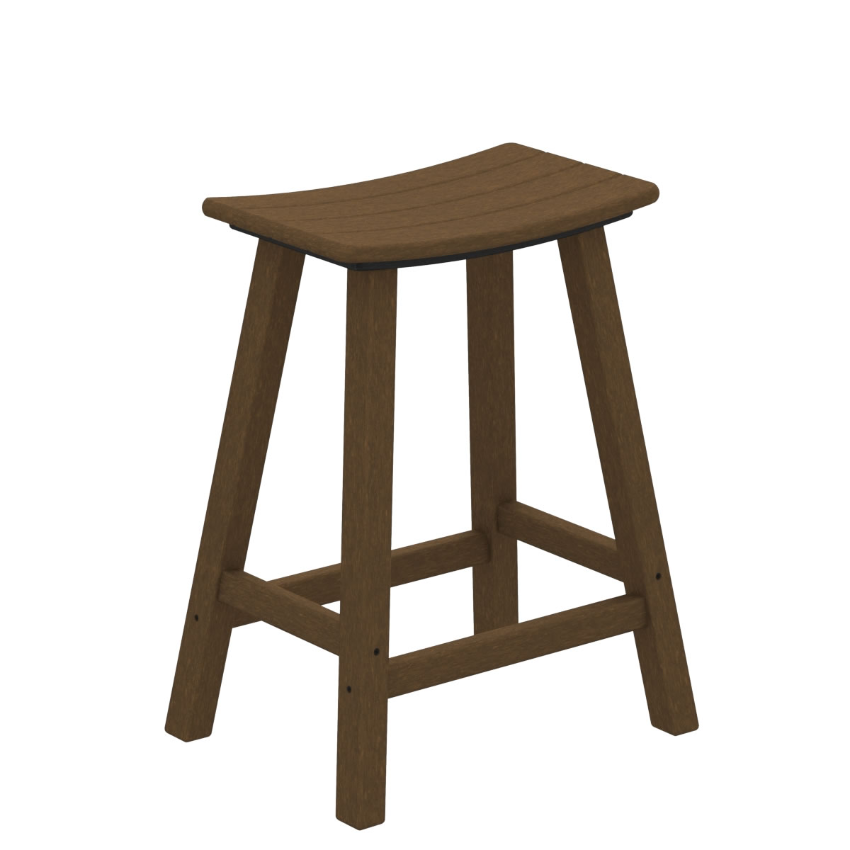 POLYWOOD Traditional 24 In Saddle Bar Stool