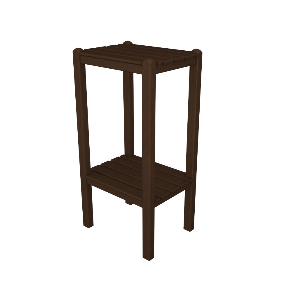 POLYWOOD Two Shelf Bar Side Table