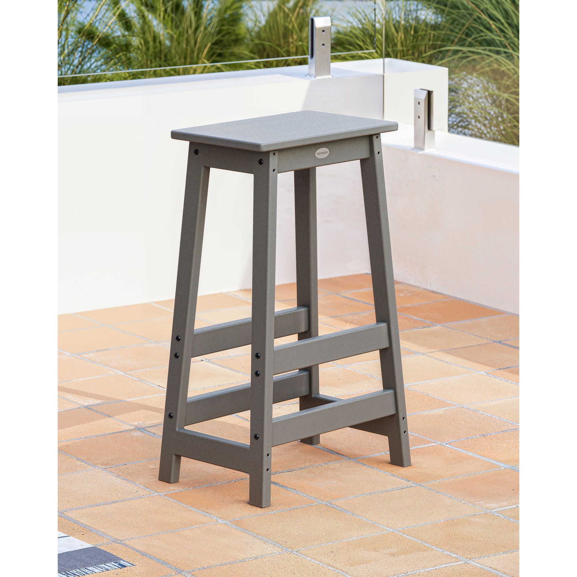 POLYWOOD® Modern Studio Bar Stool - Lifestyle View 1