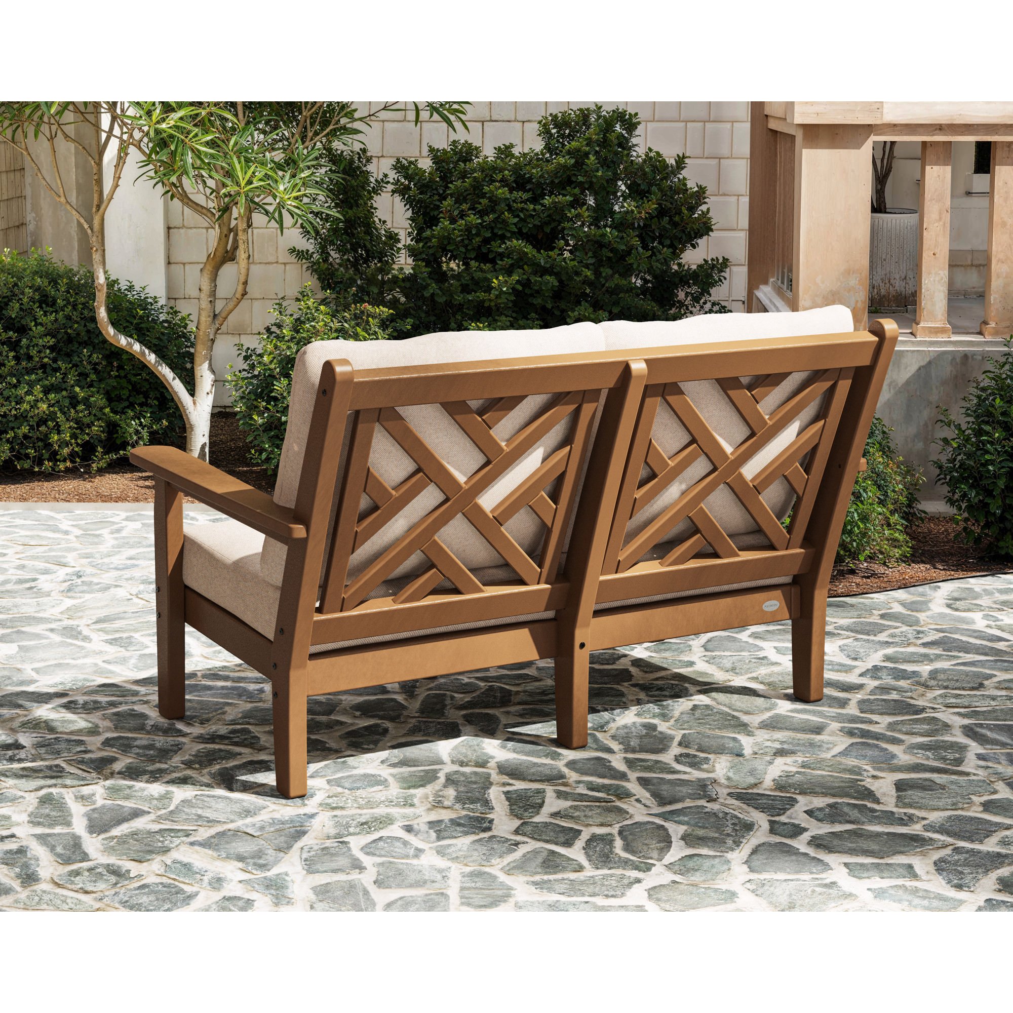 POLYWOOD® Chippendale Deep Seating Loveseat - Lifestyle View 4