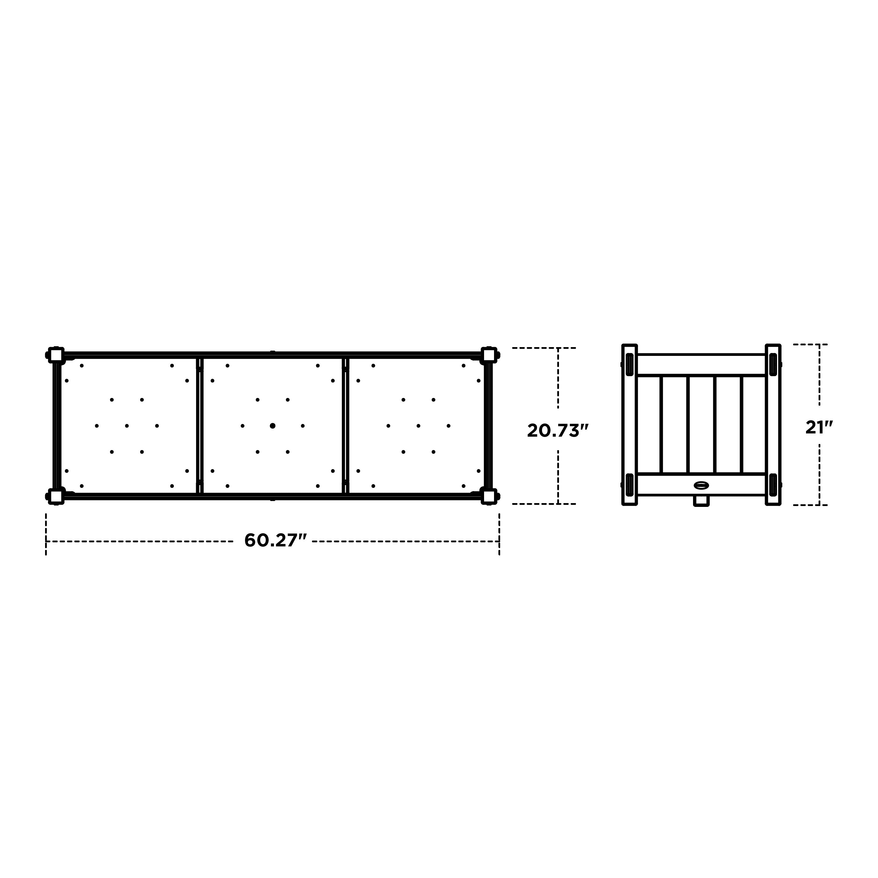 POLYWOOD® Vineyard Large Rectangle Triple Planter Box