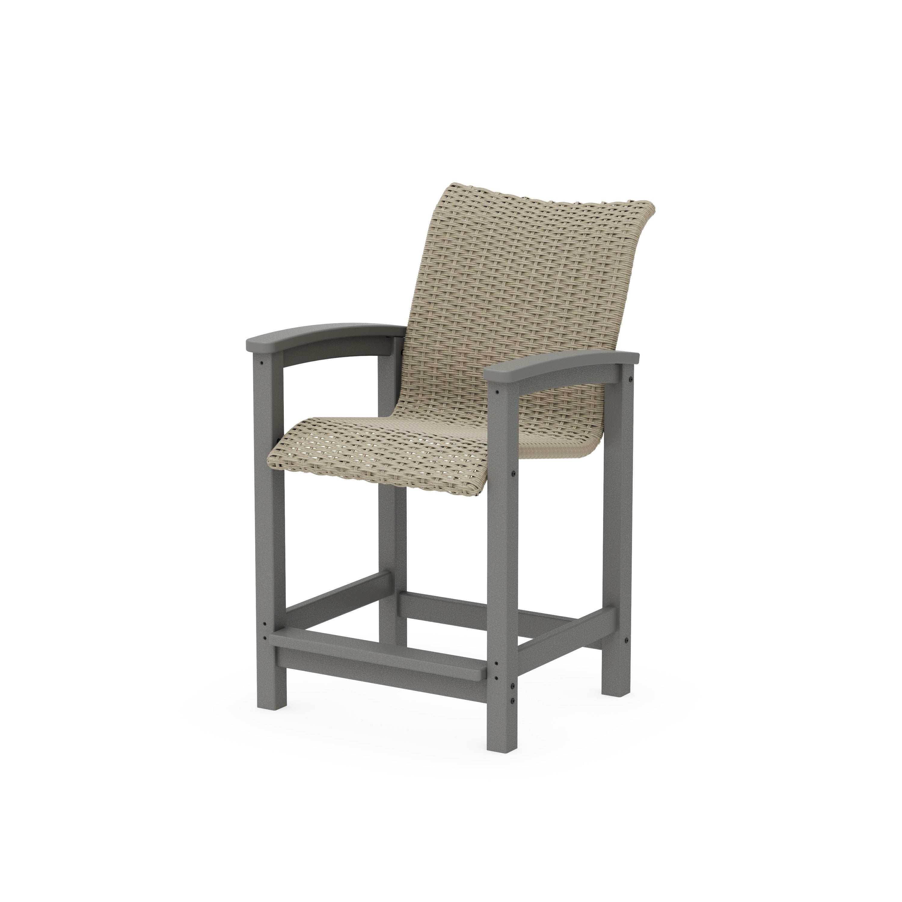 POLYWOOD® Coastal Woven Counter Chair
