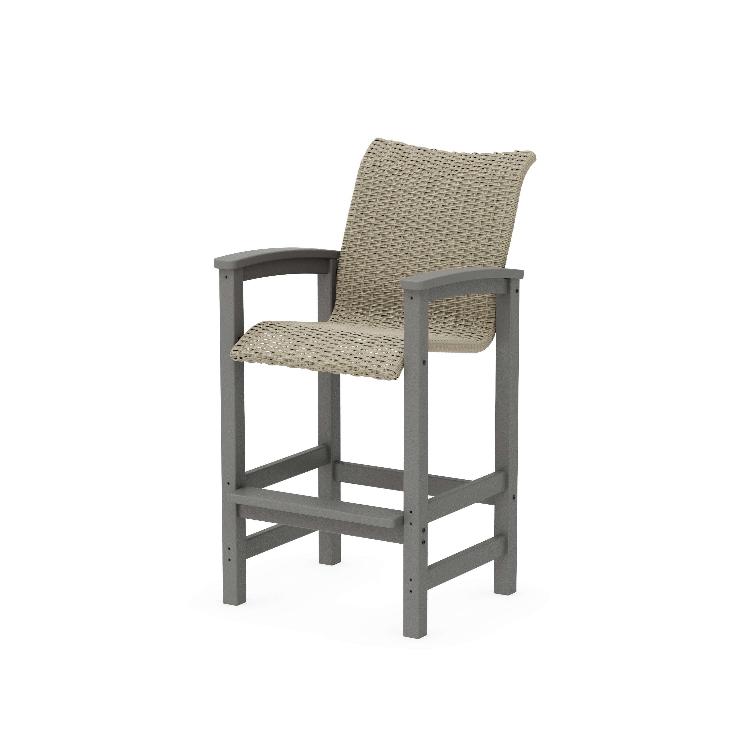 POLYWOOD® Coastal Woven Bar Chair