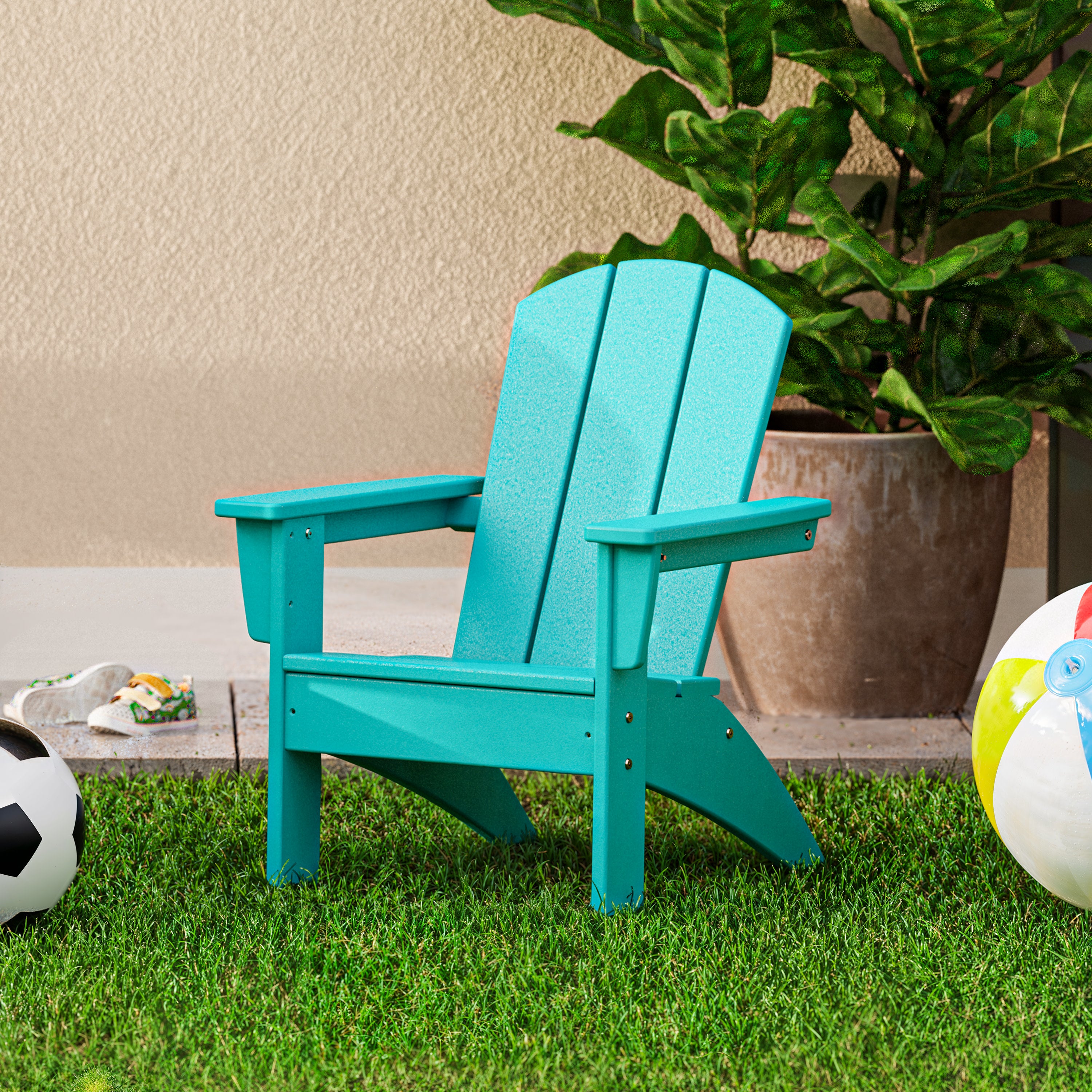 POLYWOOD® Kids Nautical Adirondack Chair