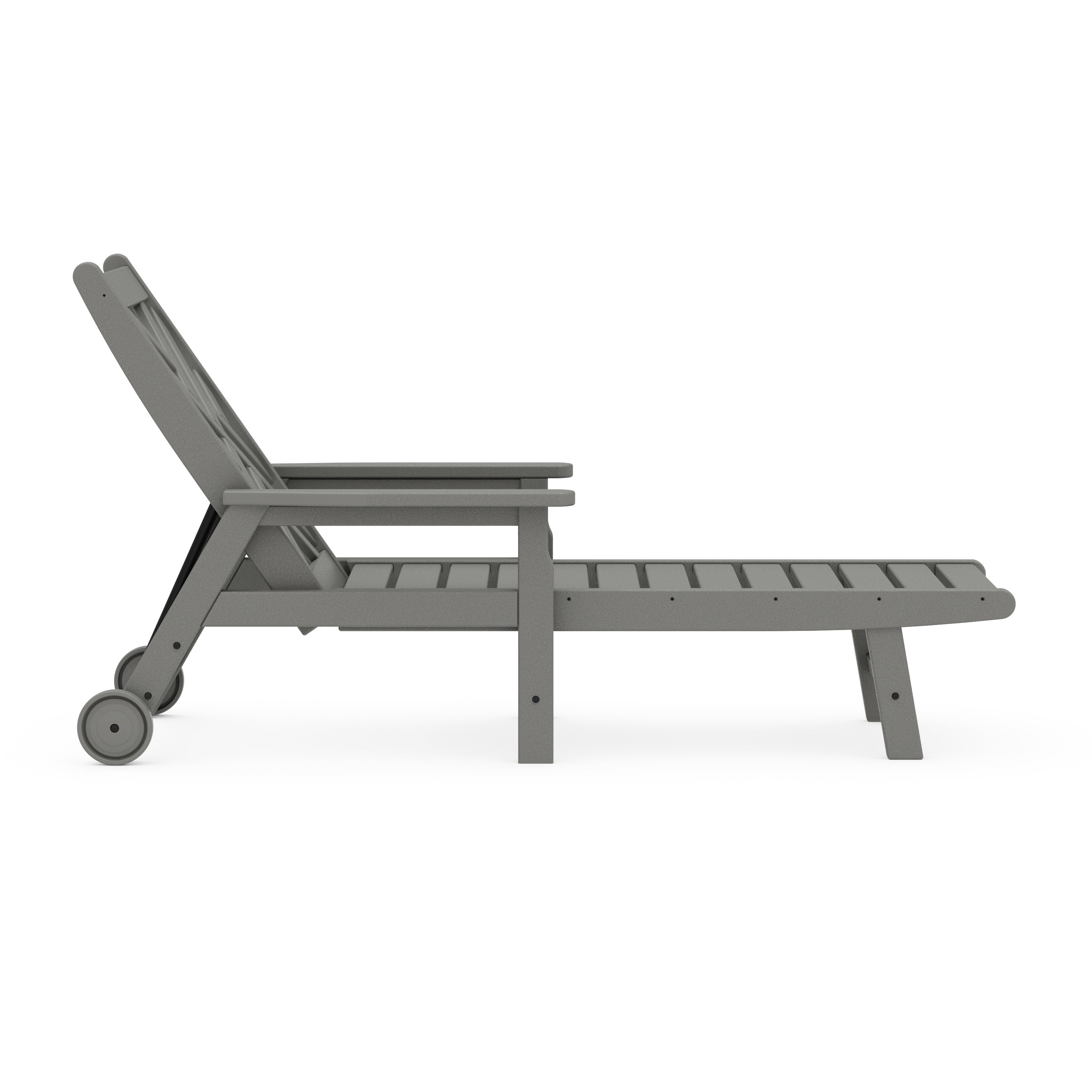 POLYWOOD® Chippendale Chaise with Arms and Wheels