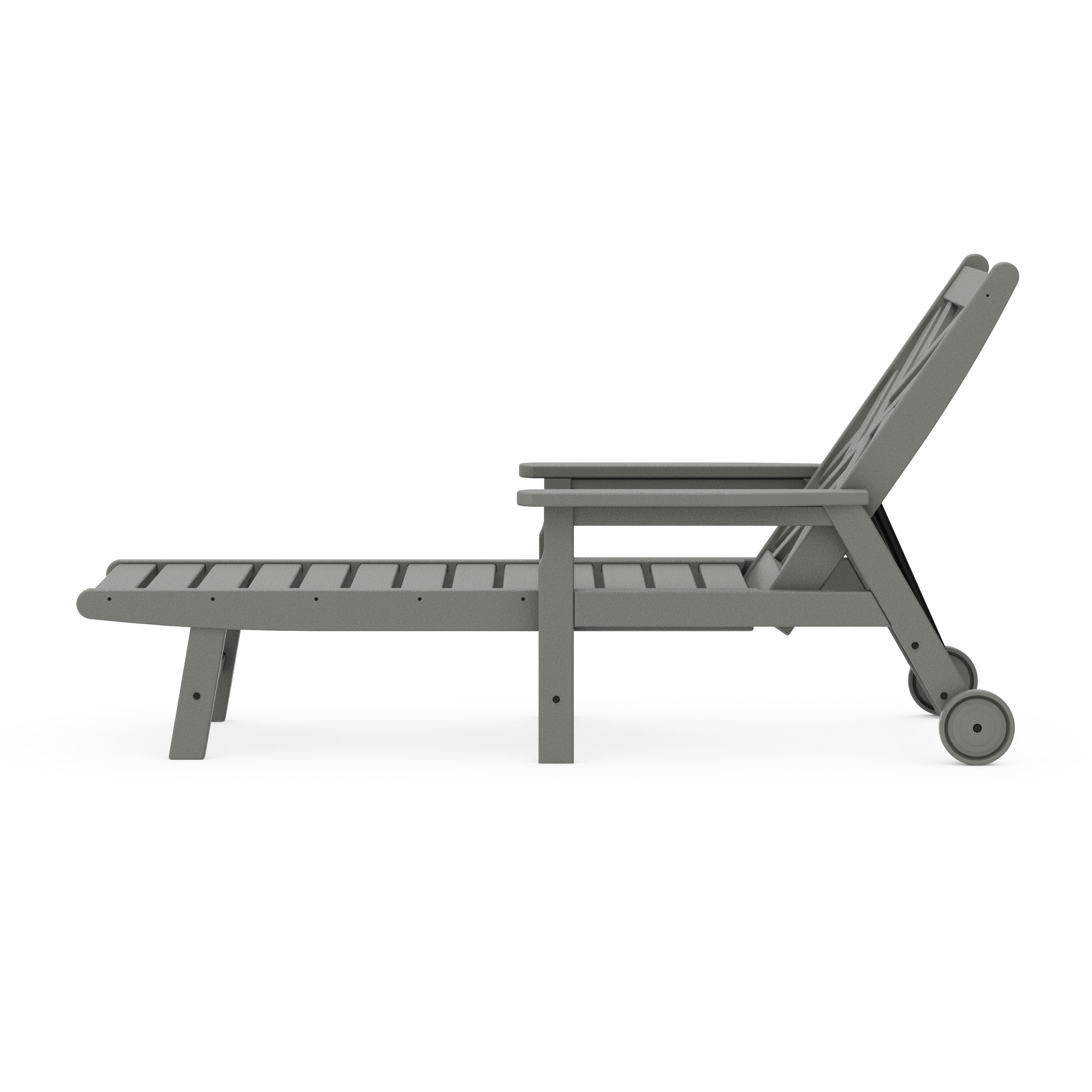 POLYWOOD® Chippendale Chaise with Arms and Wheels