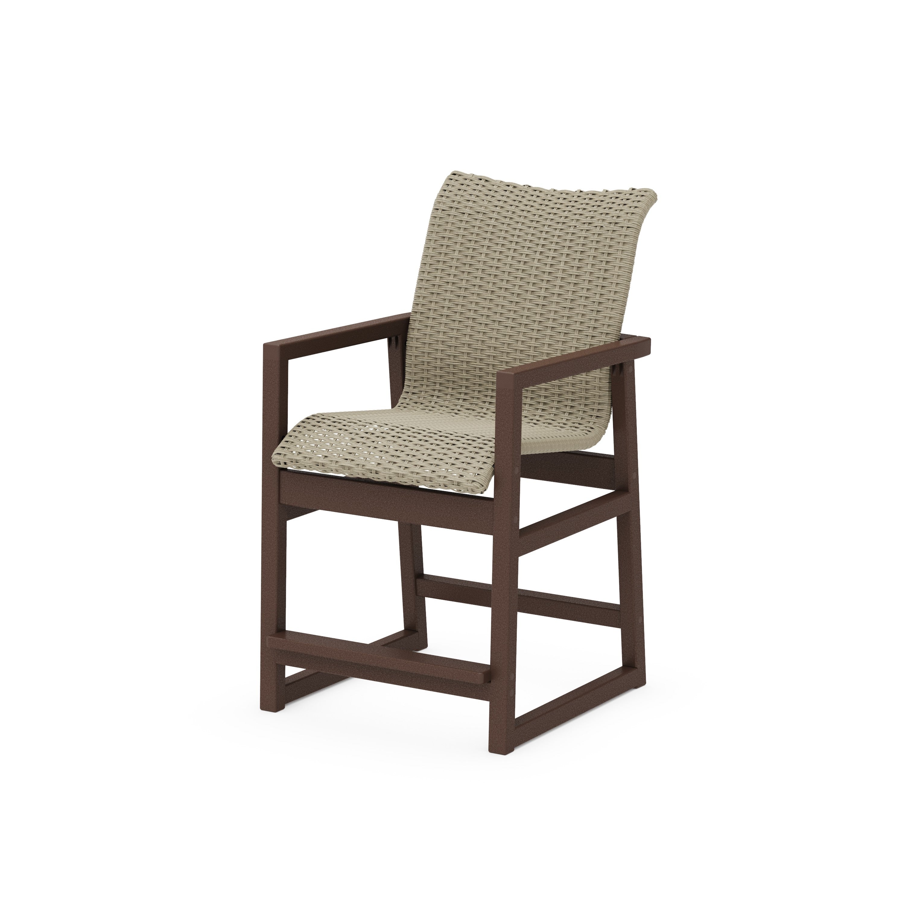 POLYWOOD® EDGE Woven Counter Arm Chair