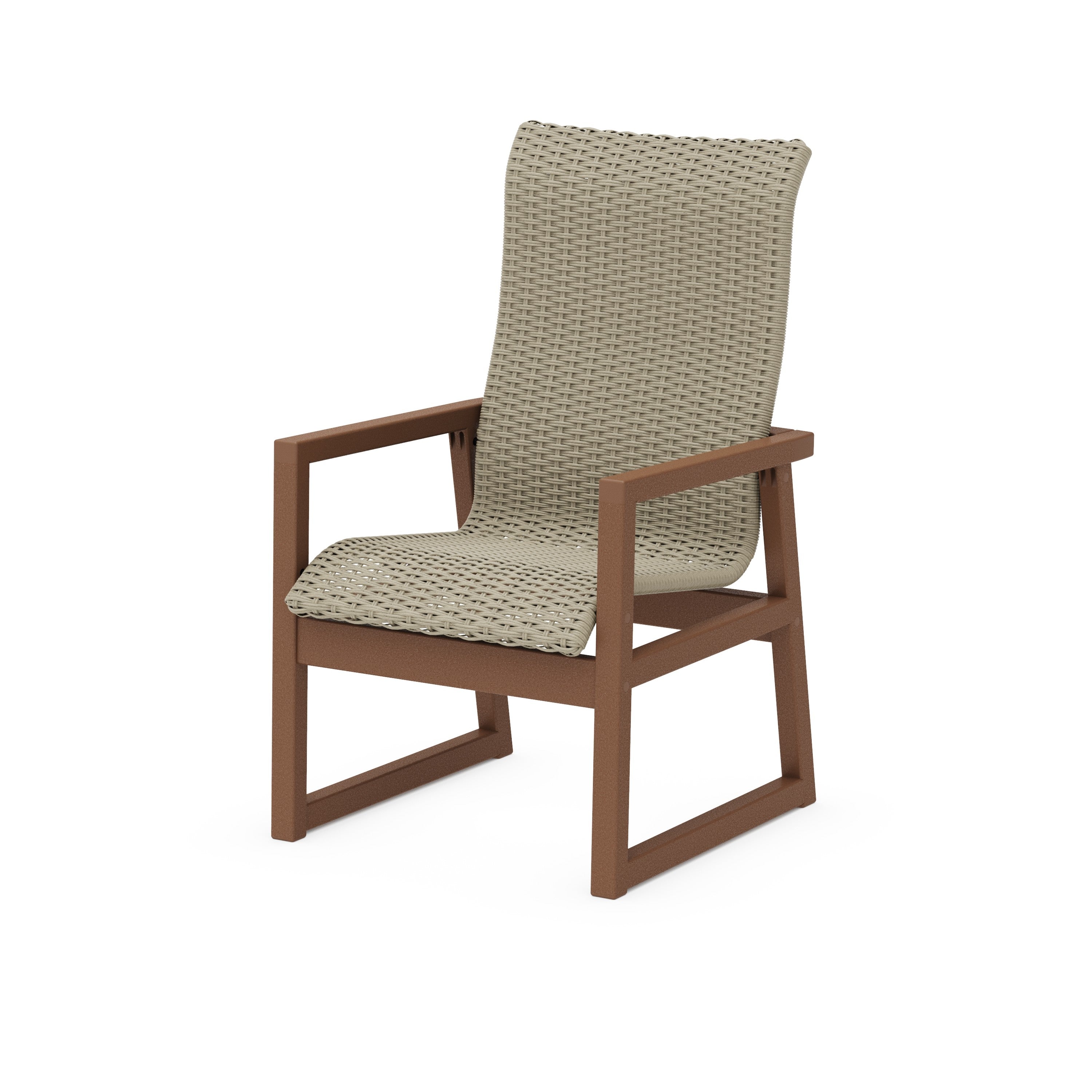 POLYWOOD® EDGE Woven High-Back Dining Arm Chair