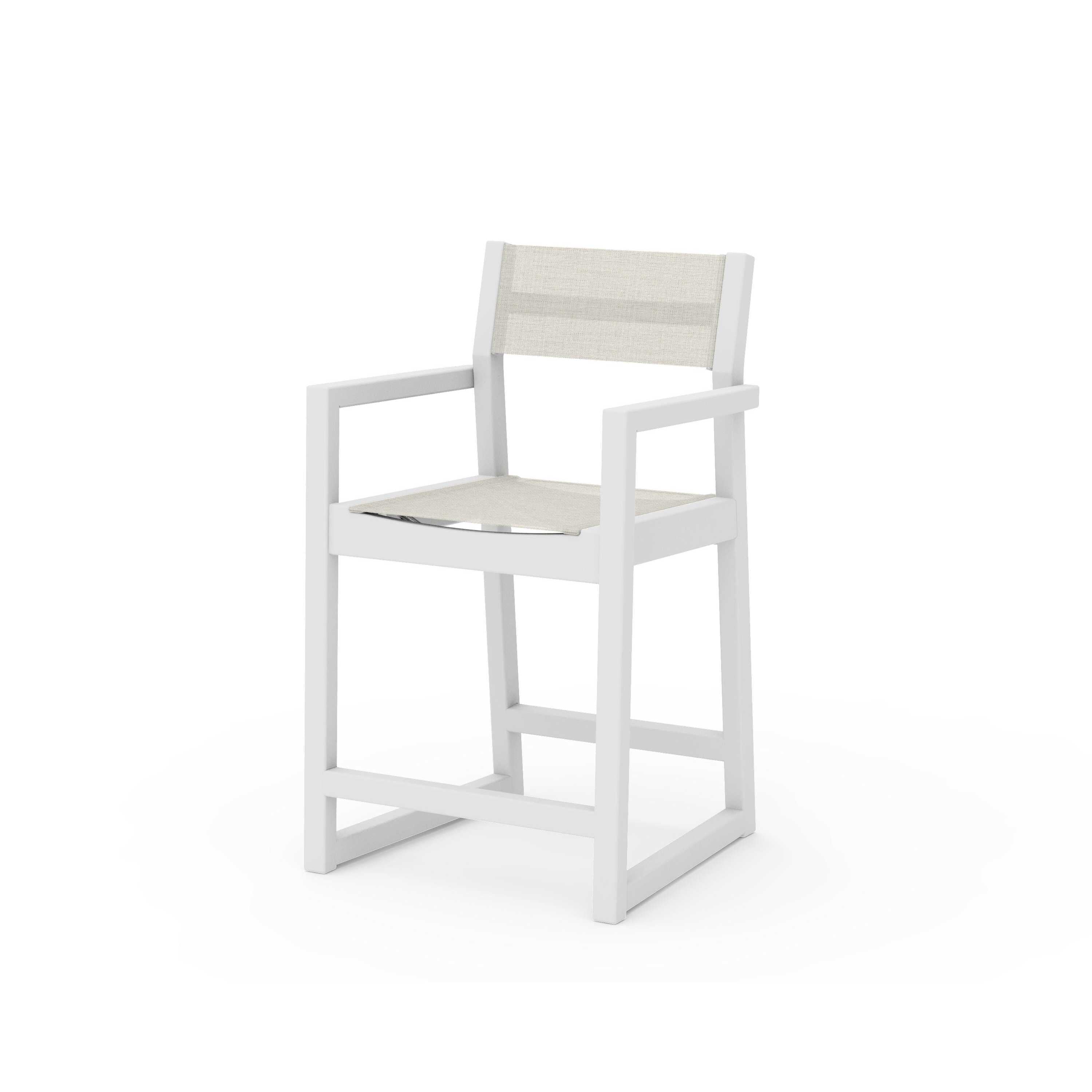 POLYWOOD® EDGE Sling Counter Arm Chair