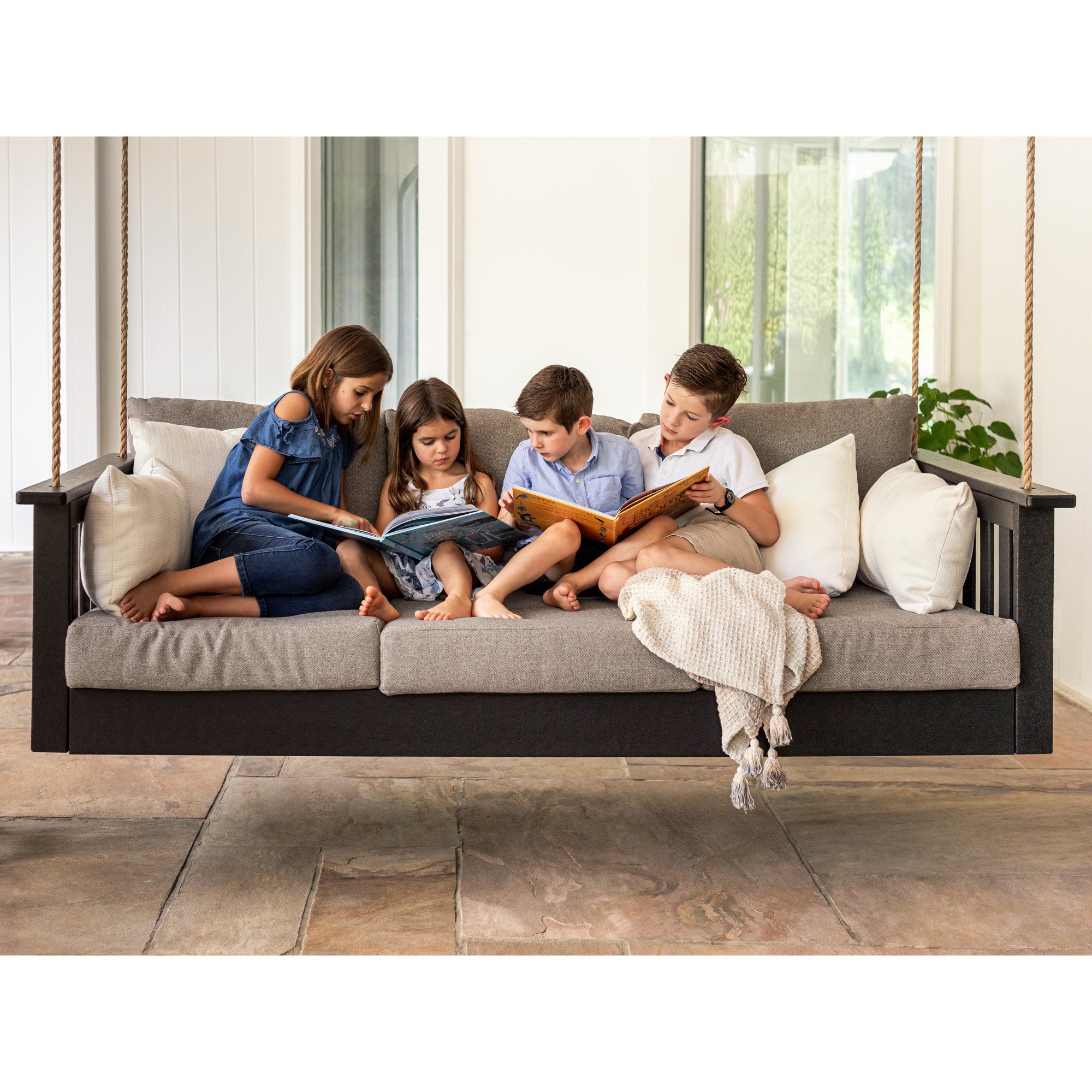 POLYWOOD® Vineyard Daybed Swing - Lifestyle View 3