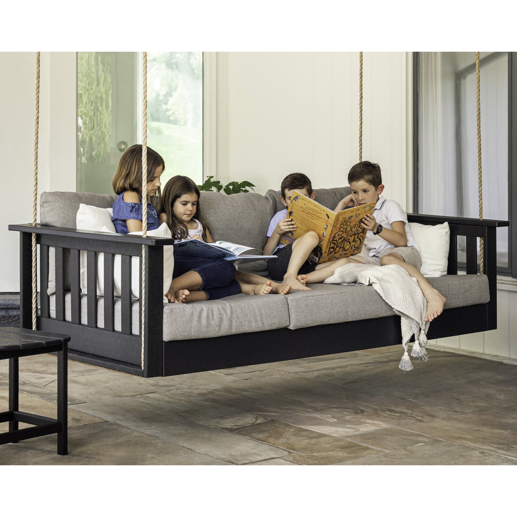 POLYWOOD® Vineyard Daybed Swing - Lifestyle View 5