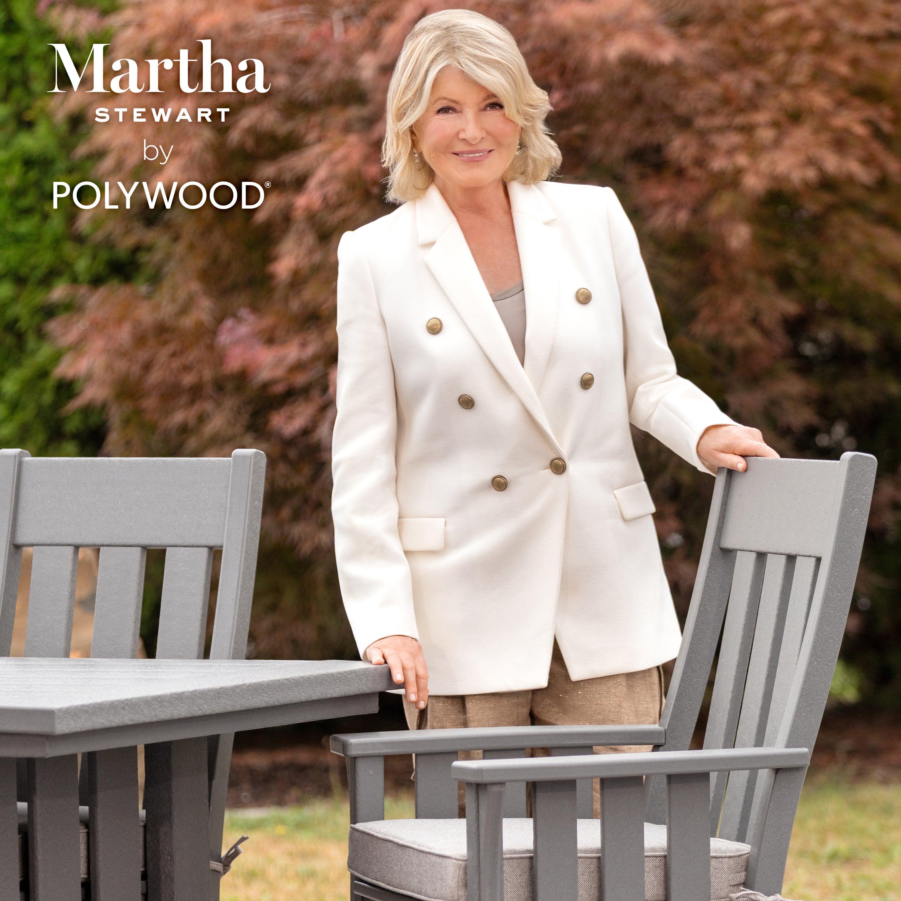 Martha Stewart by POLYWOOD Acadia Dining Arm Chair