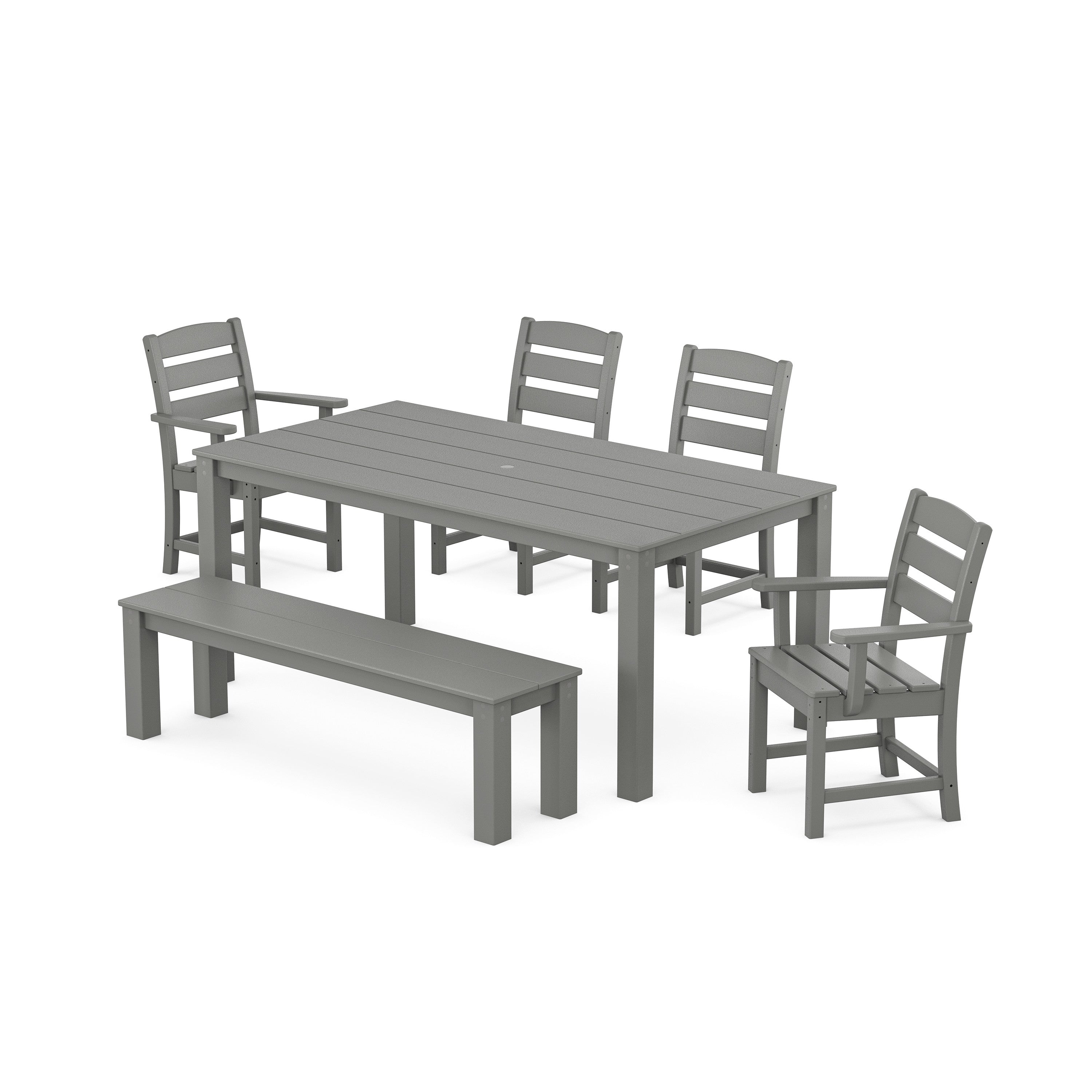 Lakeside 6-Piece Parsons Dining Set with Bench