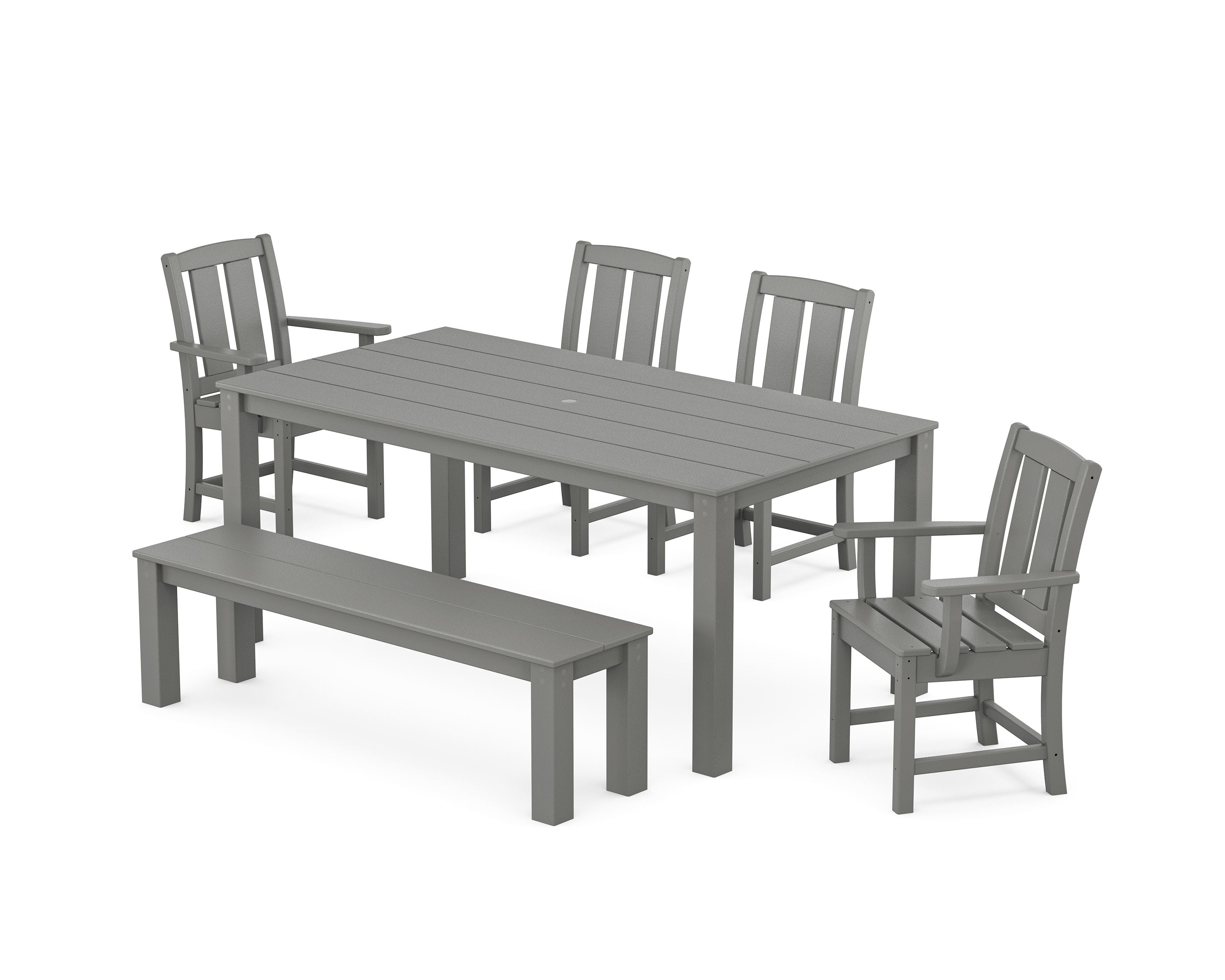 Mission 6-Piece Parsons Dining Set with Bench