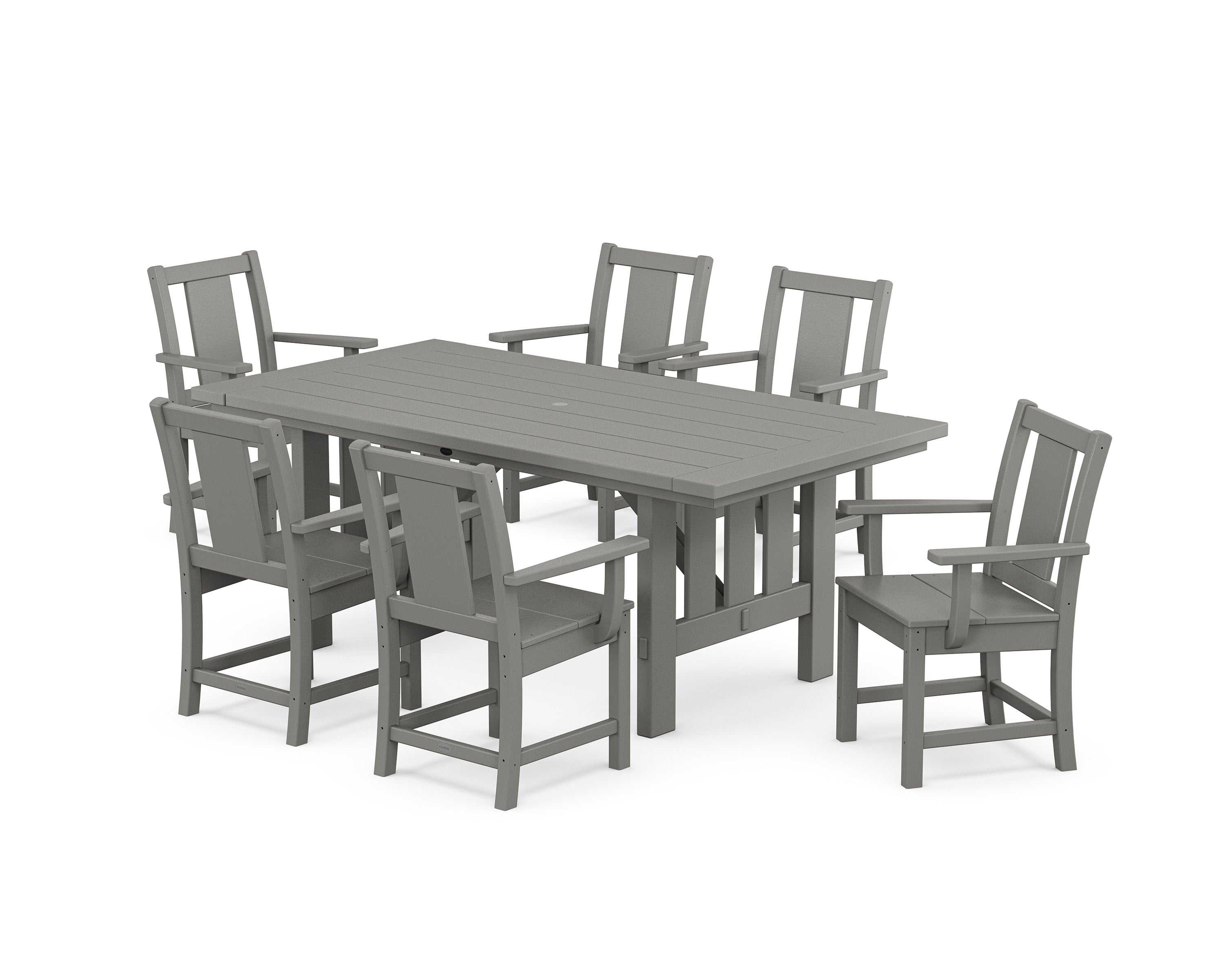POLYWOOD® Prairie Arm Chair 7-Piece Mission Dining Set
