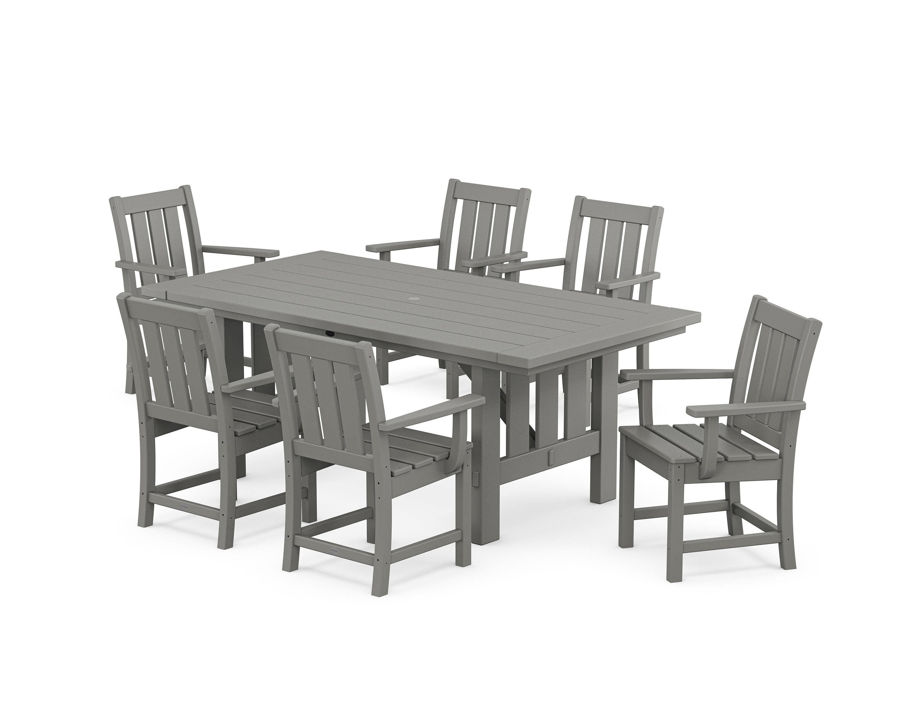 POLYWOOD® Oxford Arm Chair 7-Piece Mission Dining Set