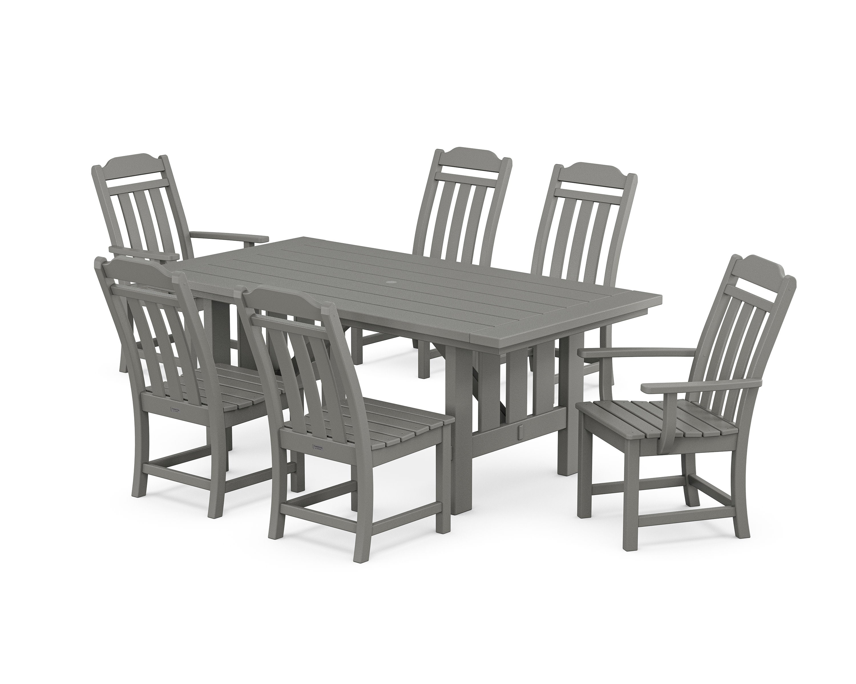 POLYWOOD® Cottage 7-Piece Dining Set with Mission Table