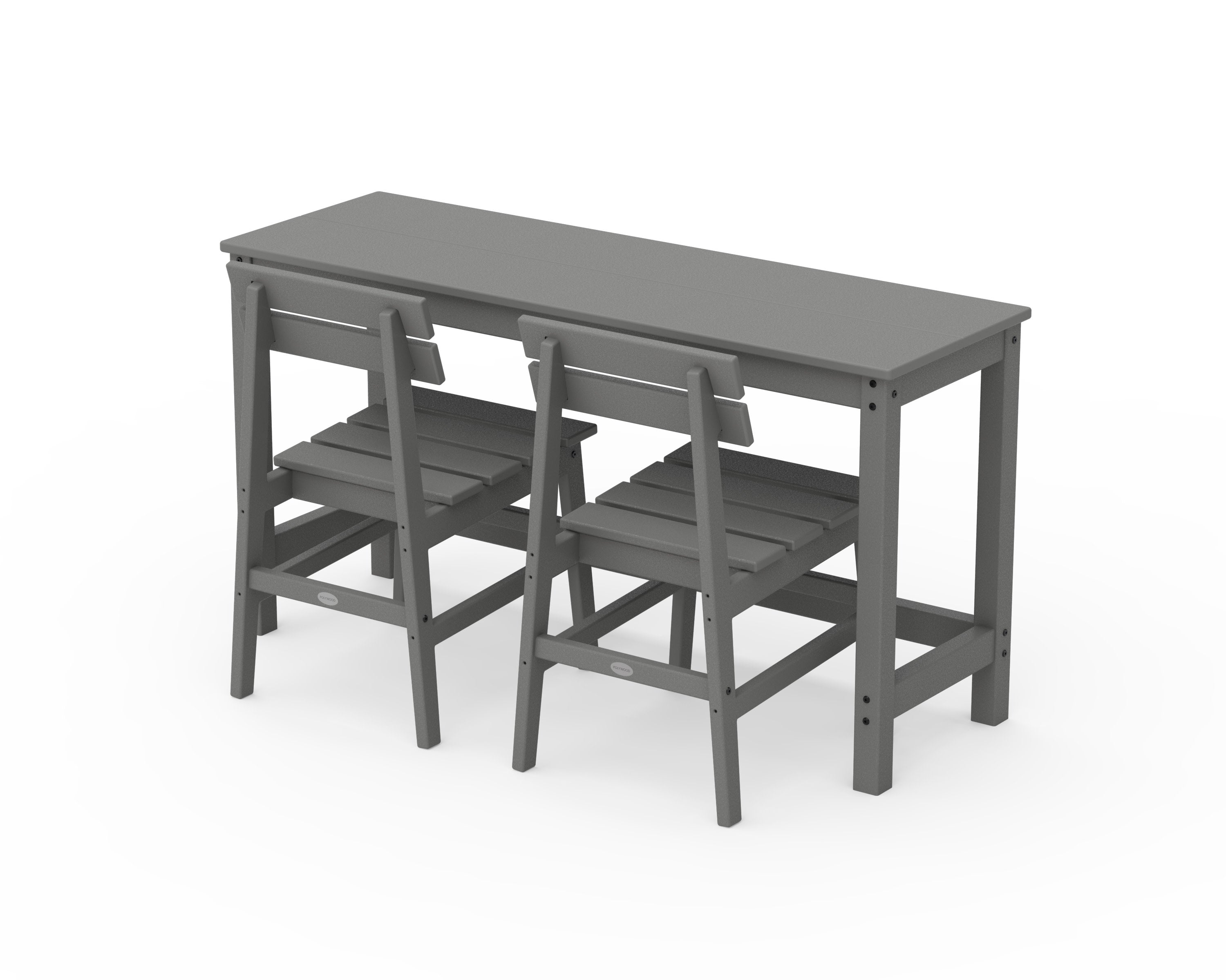 POLYWOOD® Modern Studio Plaza Chair 3-Piece Balcony Set