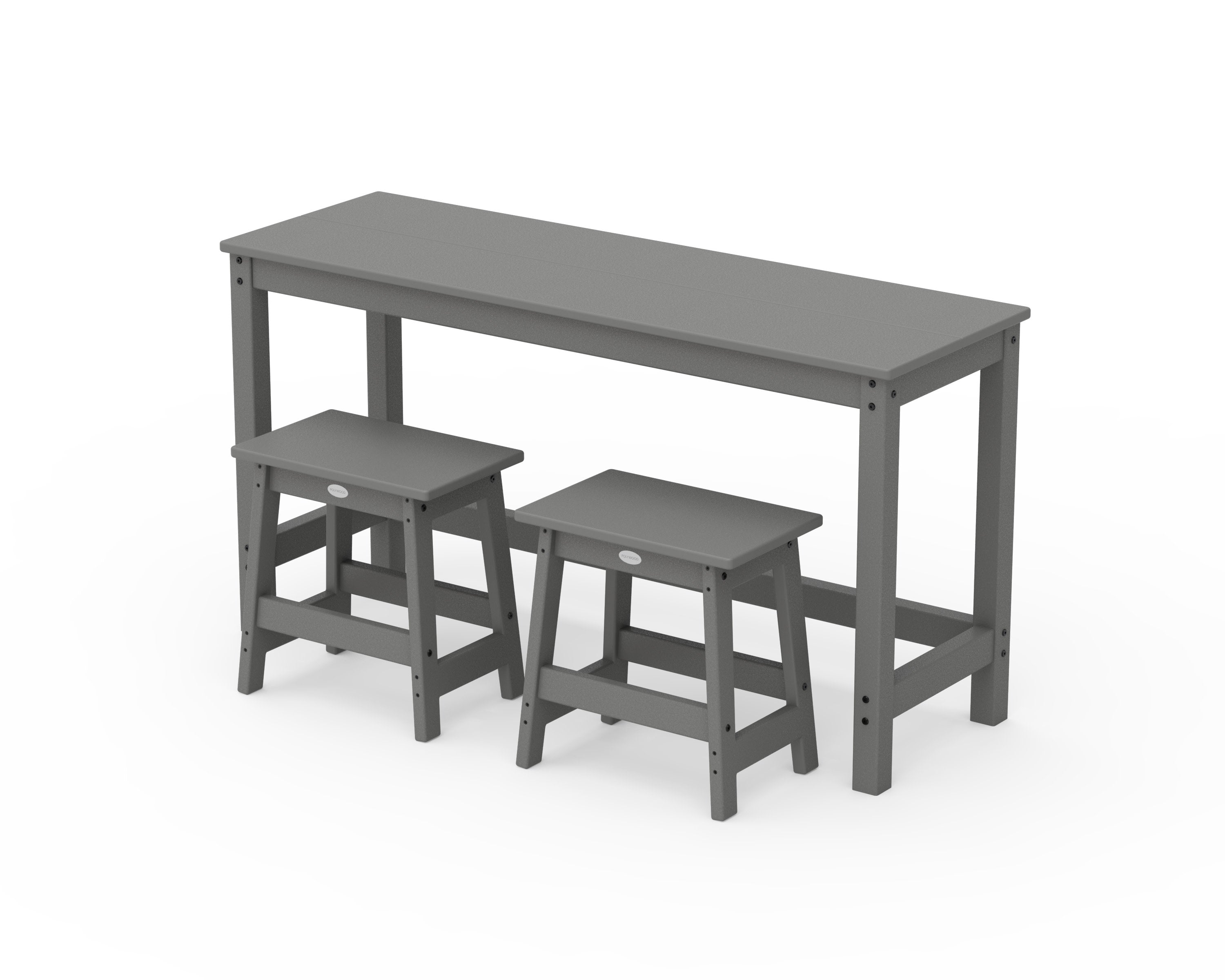 POLYWOOD® Modern Studio Stool 3-Piece Balcony Set